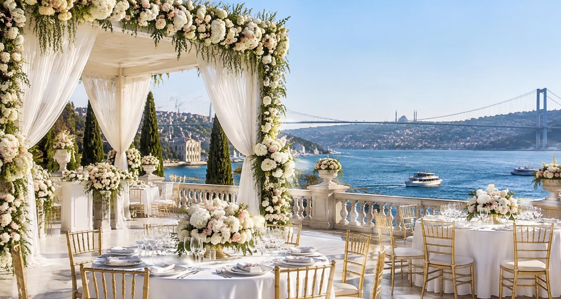 Evening music festival with a lit stage and crowd in Istanbul